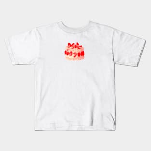 Vintage Strawberry Cake Print Kids T-Shirt